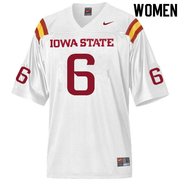 Iowa State Cyclones Women's #6 Rory Walling Nike NCAA Authentic White College Stitched Football Jersey EA42K47IW